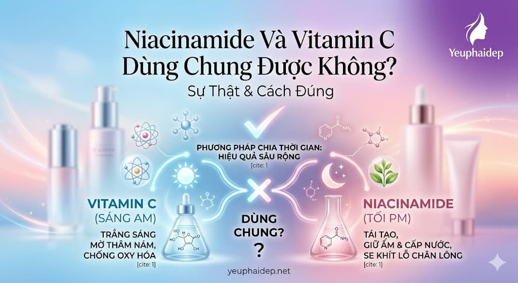Niacinamide Và Vitamin C Dùng Chung Được Không? Sự Thật & Cách Đúng
