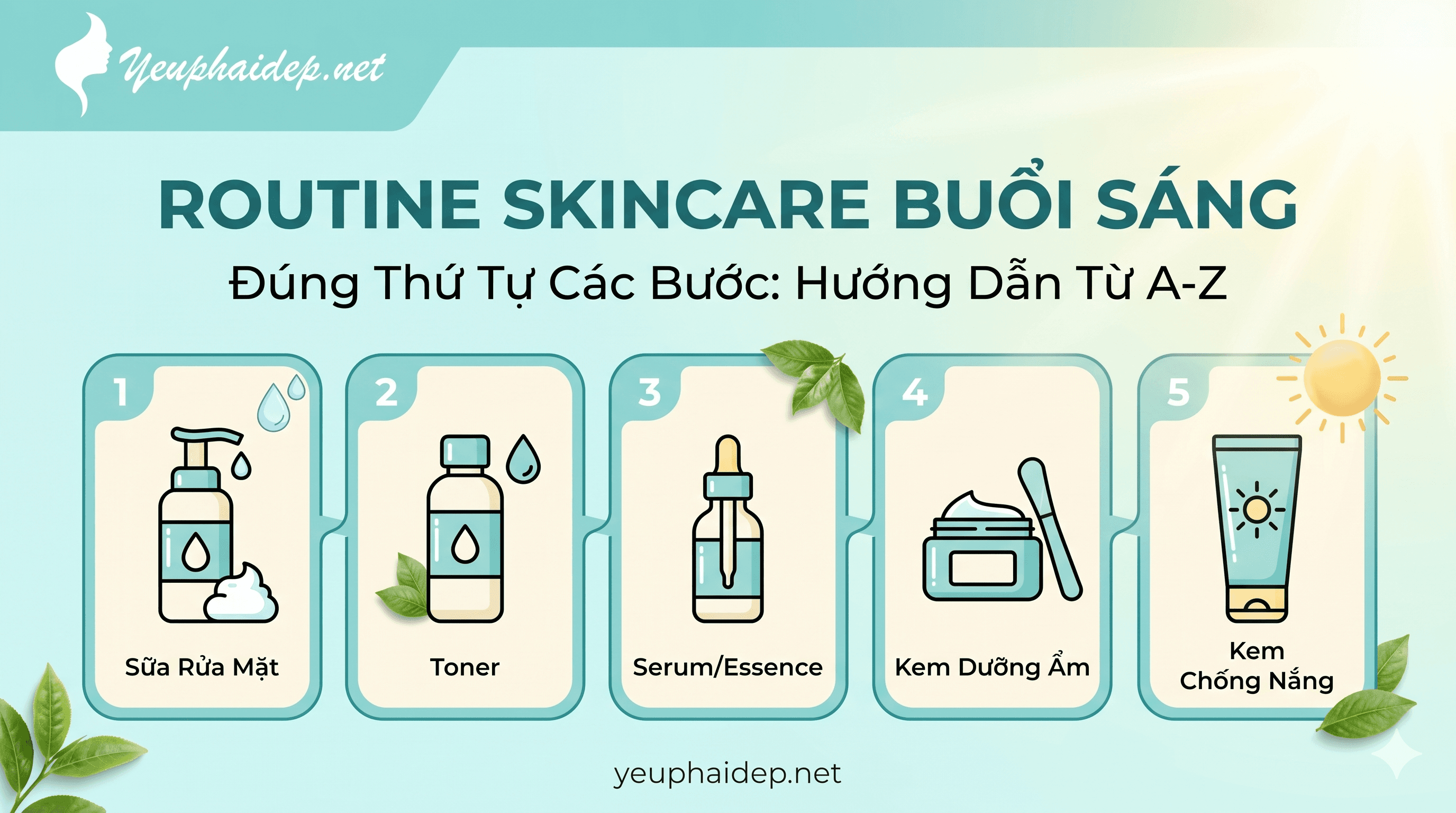 Routine Skincare Buổi Sáng Đúng Thứ Tự Các Bước: Hướng Dẫn Từ A-Z