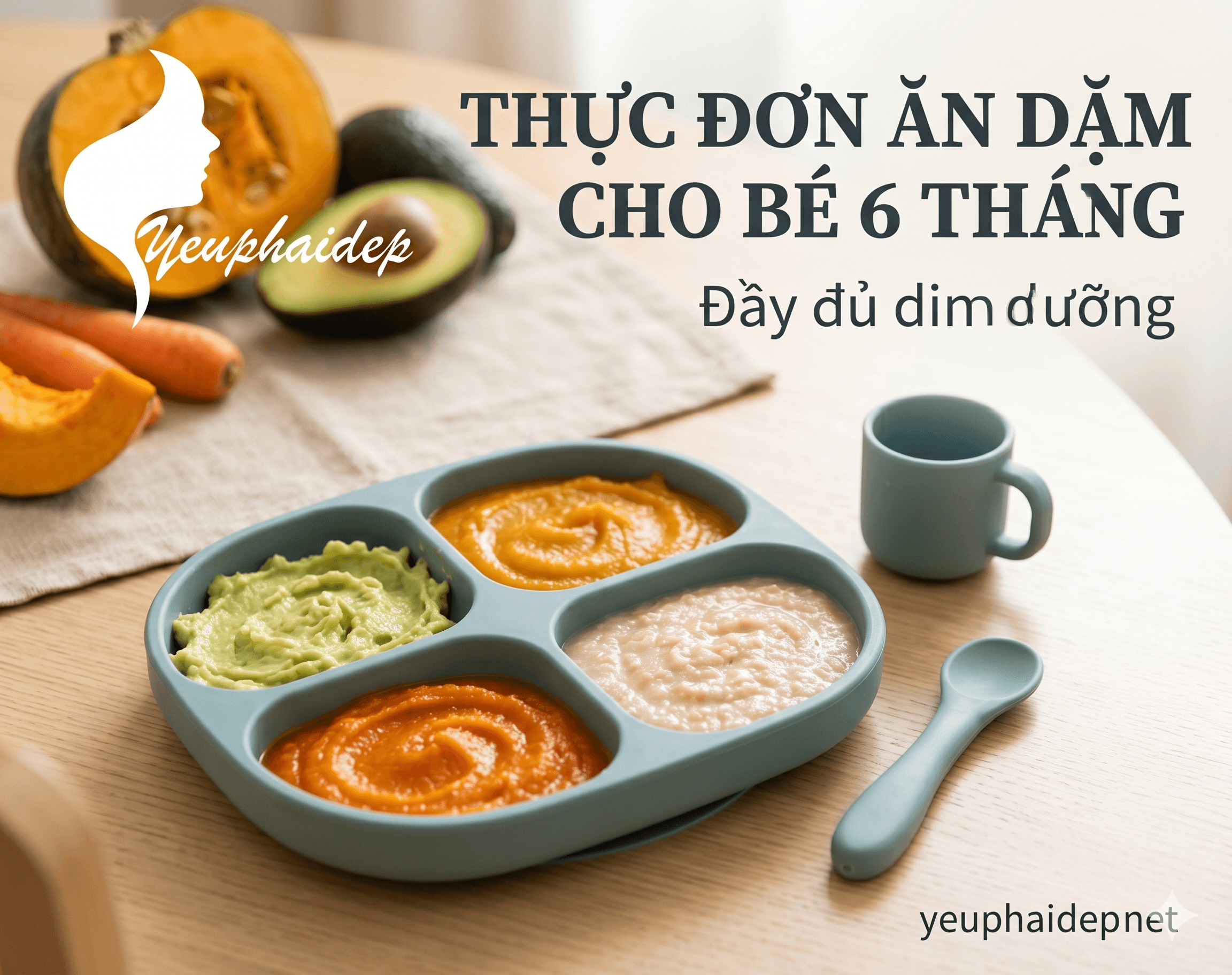 Thực Đơn Ăn Dặm Cho Bé 6 Tháng Đầy Đủ Dinh Dưỡng