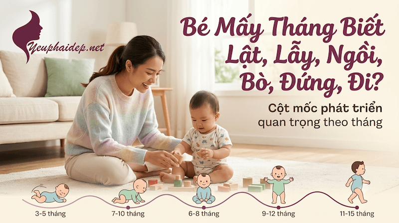 Bé Mấy Tháng Biết Lật, Lẫy, Ngồi, Bò, Đứng, Đi?