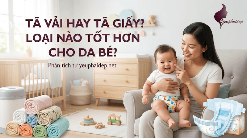 Tã Vải Hay Tã Giấy Loại Nào Tốt Hơn Cho Da Bé?