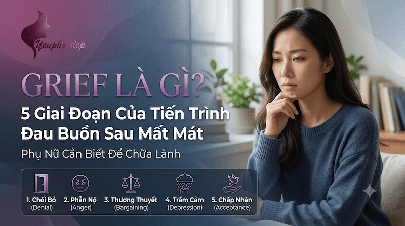 Grief Là Gì? 5 Giai Đoạn Của Tiến Trình Đau Buồn Sau Mất Mát Phụ Nữ Cần Biết
