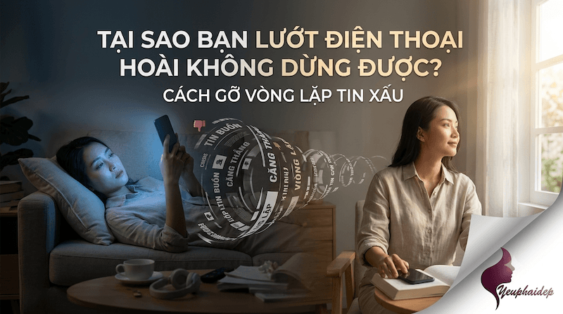 Tại Sao Bạn Lướt Điện Thoại Hoài Không Dừng Được? Cách Gỡ Vòng Lặp Tin Xấu