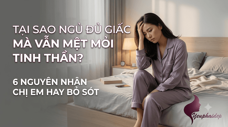 Tại Sao Ngủ Đủ Giấc Mà Vẫn Mệt Mỏi Tinh Thần? 6 Nguyên Nhân Chị Em Hay Bỏ Sót
