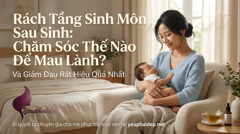 Rách Tầng Sinh Môn Sau Sinh Chăm Sóc Thế Nào Để Mau Lành, Không Đau Rát?
