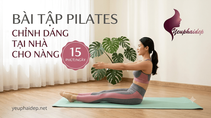 Bài Tập Pilates Chỉnh Dáng Tại Nhà Cho Nàng: 15 Phút/Ngày