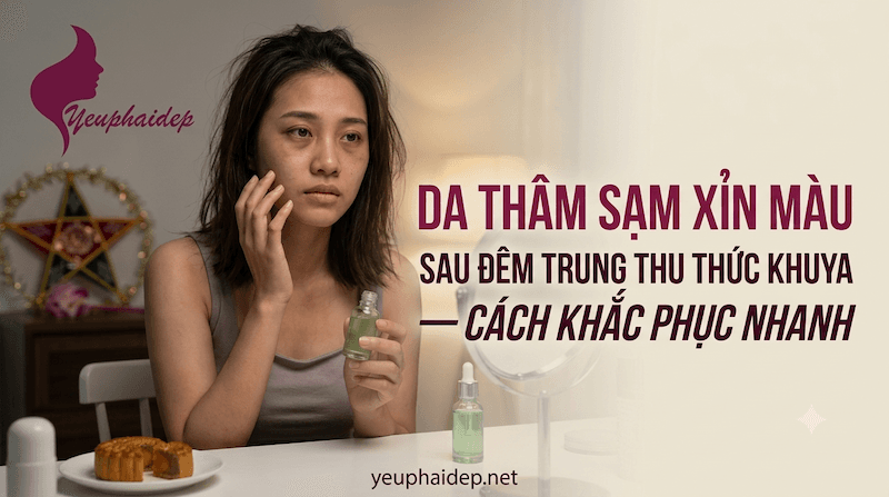 Da Thâm Sạm Xỉn Màu Sau Đêm Trung Thu Thức Khuya — Cách Khắc Phục Nhanh