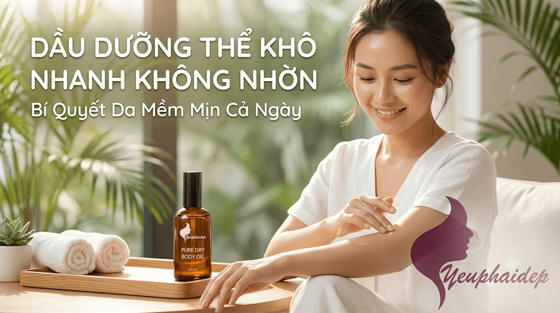 Dầu Dưỡng Thể Khô Nhanh Không Nhờn – Bí Quyết Da Mềm Mịn Cả Ngày