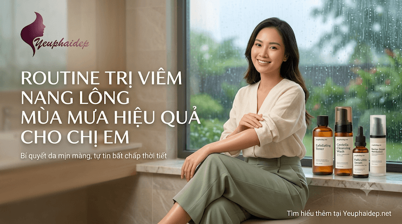 Routine Trị Viêm Nang Lông Mùa Mưa Hiệu Quả Cho Chị Em