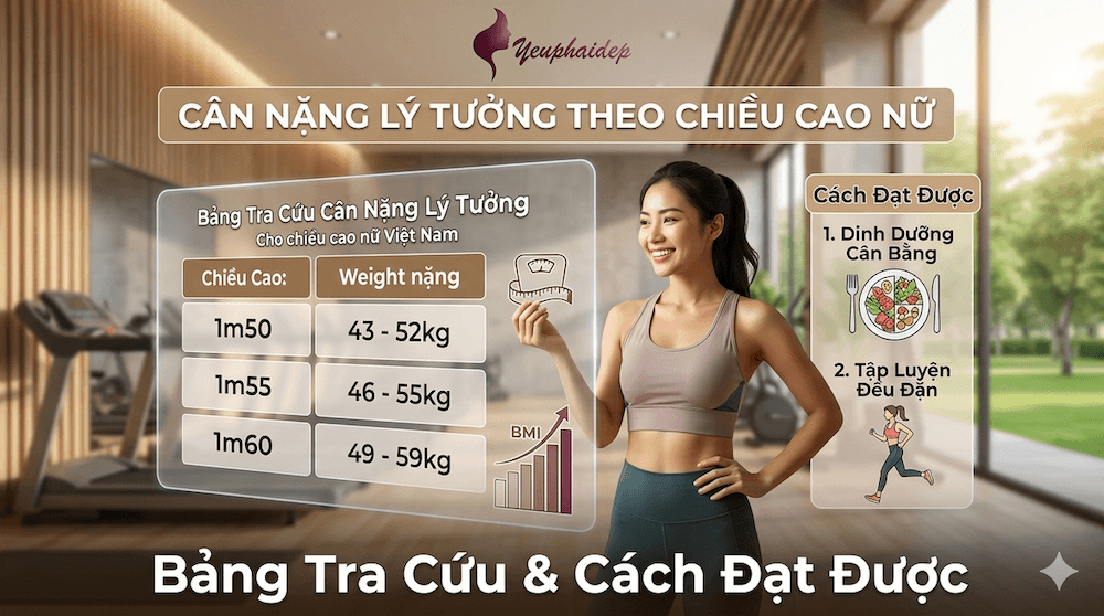 Cân Nặng Lý Tưởng Theo Chiều Cao Nữ — Bảng Tra Cứu & Cách Đạt Được