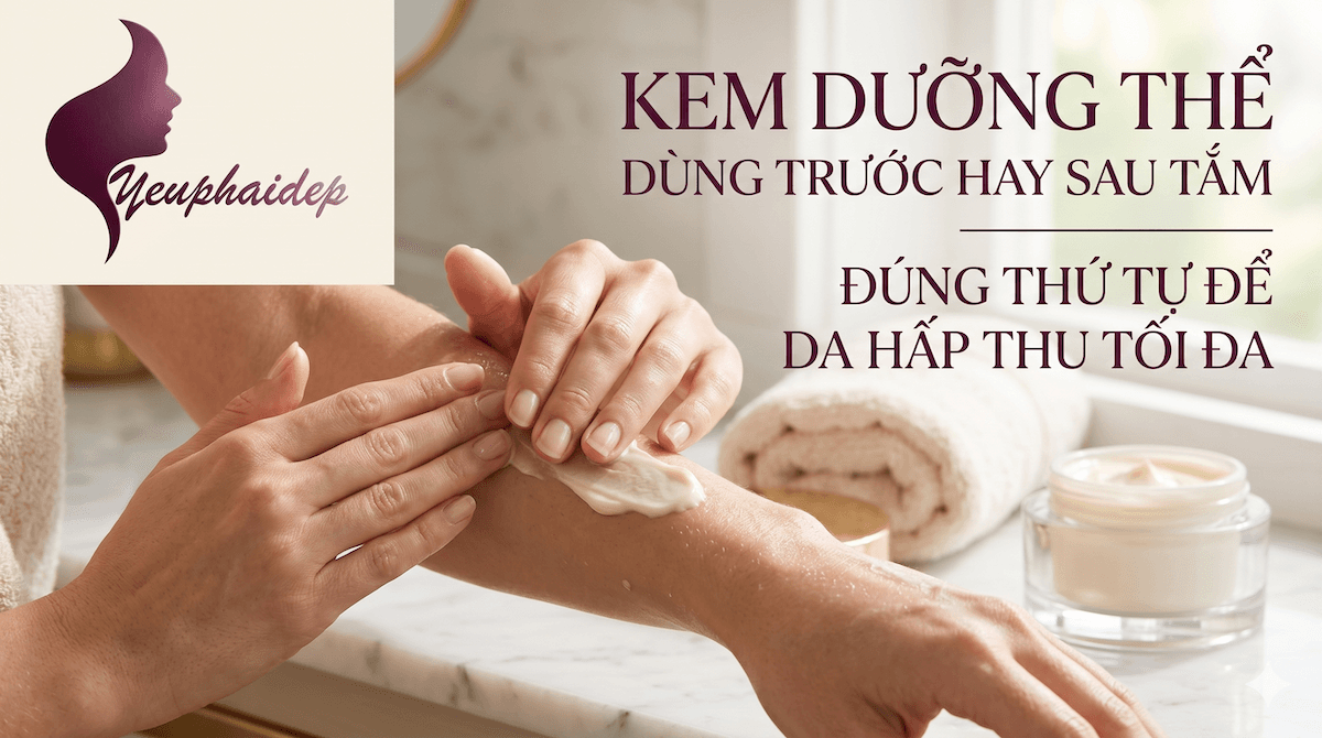 Kem Dưỡng Thể Dùng Trước Hay Sau Tắm — Đúng Thứ Tự Để Da Hấp Thu Tối Đa