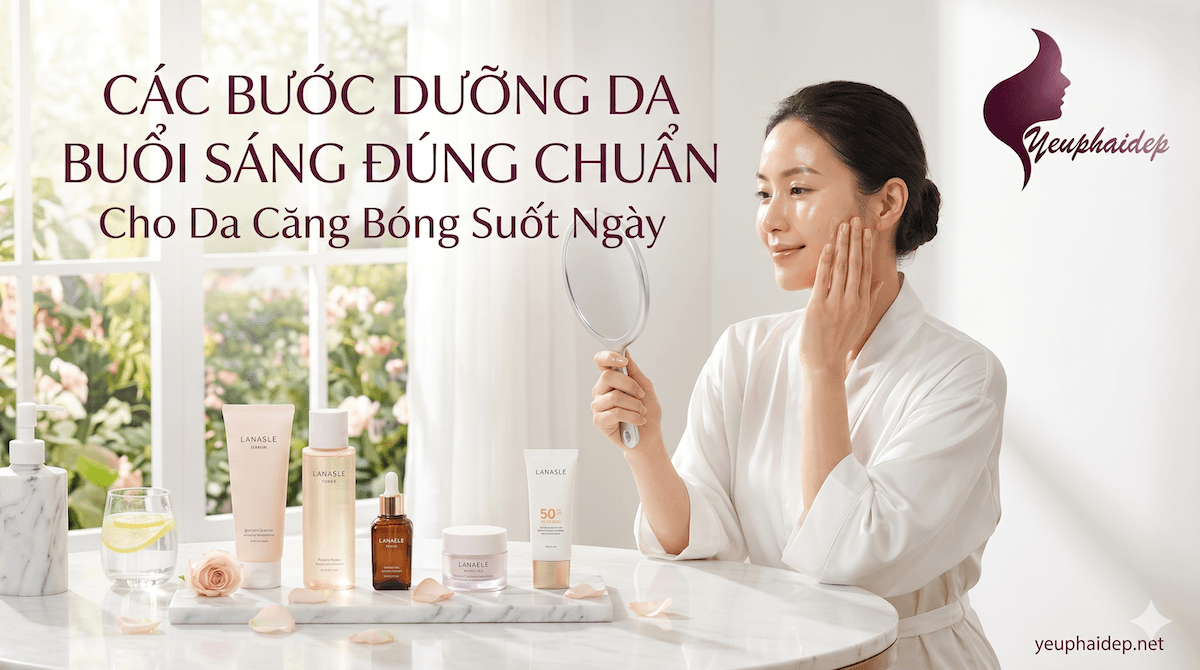 Các Bước Dưỡng Da Buổi Sáng Đúng Chuẩn Cho Da Căng Bóng Suốt Ngày