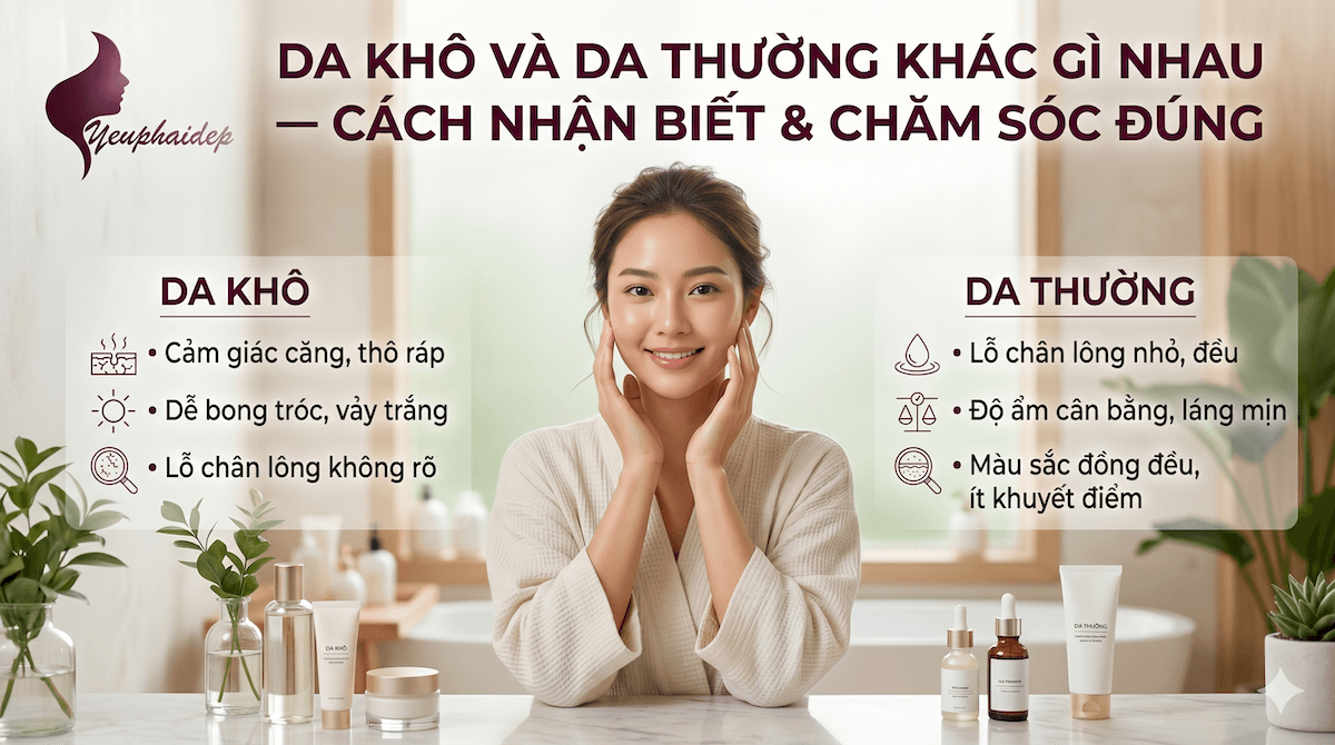 Da Khô Và Da Thường Khác Gì Nhau — Cách Nhận Biết & Chăm Sóc Đúng
