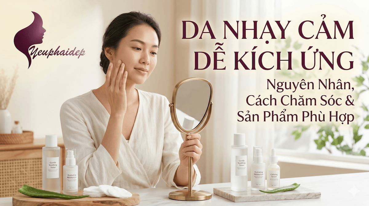 Da Nhạy Cảm Dễ Kích Ứng — Nguyên Nhân, Cách Chăm Sóc & Sản Phẩm Phù Hợp