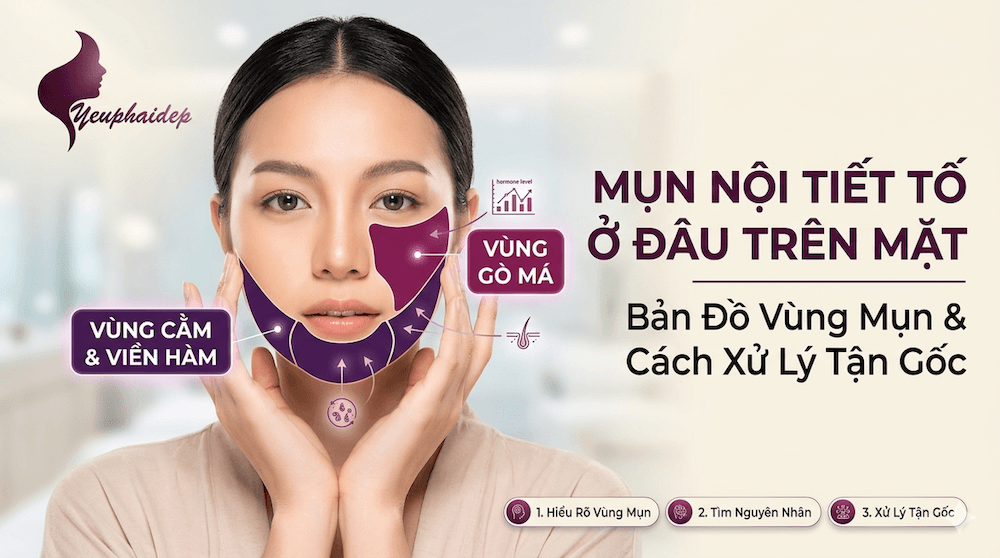Mụn Nội Tiết Tố Ở Đâu Trên Mặt — Bản Đồ Vùng Mụn & Cách Xử Lý Tận Gốc