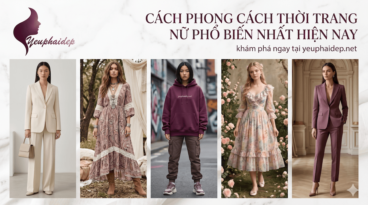 Các Phong Cách Thời Trang Nữ Phổ Biến Nhất Hiện Nay