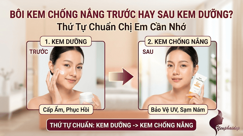 Bôi Kem Chống Nắng Trước Hay Sau Kem Dưỡng? Thứ Tự Chuẩn Chị Em Cần Nhớ