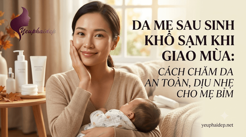 Da Mẹ Sau Sinh Khô Sạm Khi Giao Mùa: Cách Chăm Da An Toàn, Dịu Nhẹ Cho Mẹ Bỉm