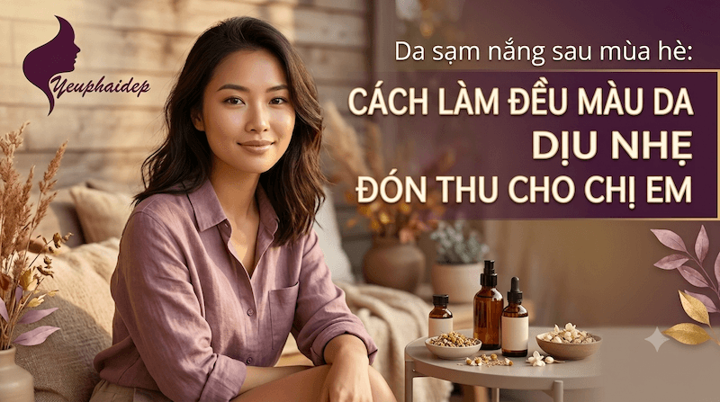 Da sạm nắng sau mùa hè: Cách làm đều màu da dịu nhẹ đón thu cho chị em