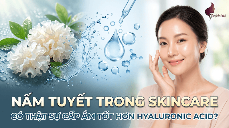Nấm Tuyết Trong Skincare: Có Thật Sự Cấp Ẩm Tốt Hơn Hyaluronic Acid?