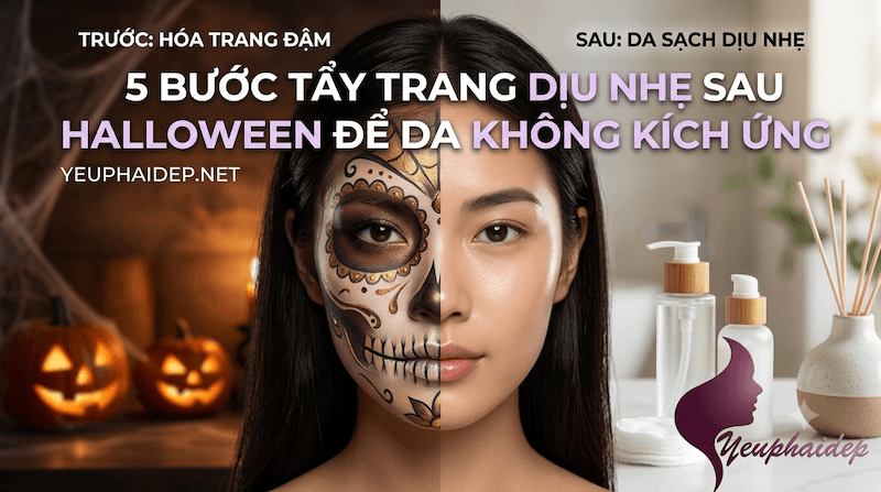 Tẩy Trang Sau Hoá Trang Halloween Vẽ Mặt: 5 Bước Dịu Nhẹ Để Da Không Kích Ứng