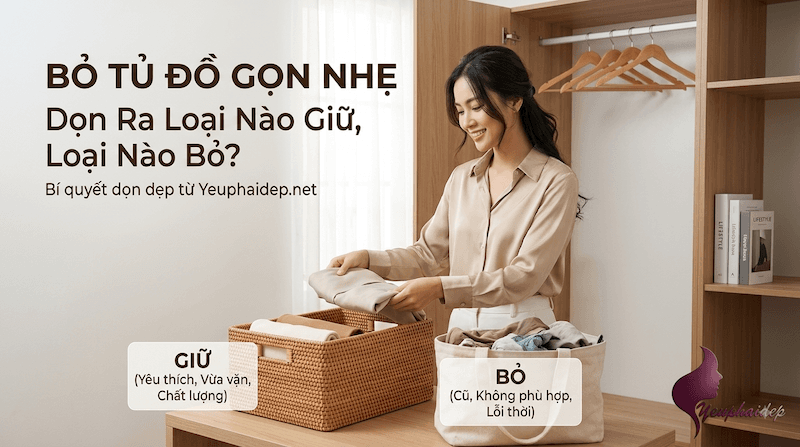Bỏ Tủ Đồ Gọn Nhẹ: Dọn Ra Loại Nào Giữ, Loại Nào Bỏ?