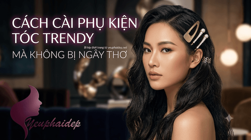 Cách Cài Phụ Kiện Tóc Trendy Mà Không Bị Ngây Thơ