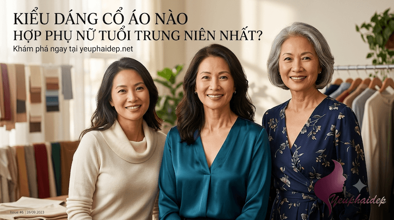 Kiểu Dáng Cổ Áo Nào Hợp Phụ Nữ Tuổi Trung Niên Nhất?