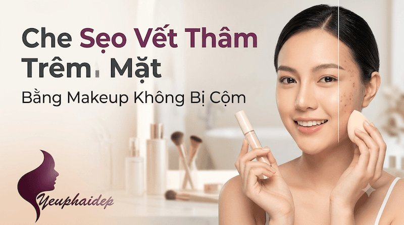 Che Sẹo Vết Thâm Trên Mặt Bằng Makeup Không Bị Cộm