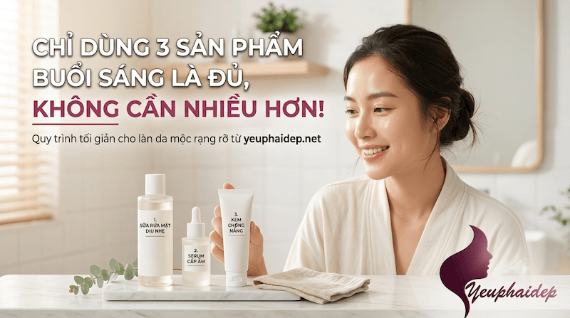 Chỉ Dùng 3 Sản Phẩm Buổi Sáng Là Đủ, Không Cần Nhiều Hơn