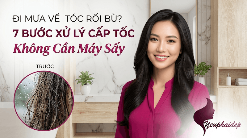 Đi Mưa Về Tóc Rối Bù? 7 Bước Xử Lý Cấp Tốc Không Cần Máy Sấy