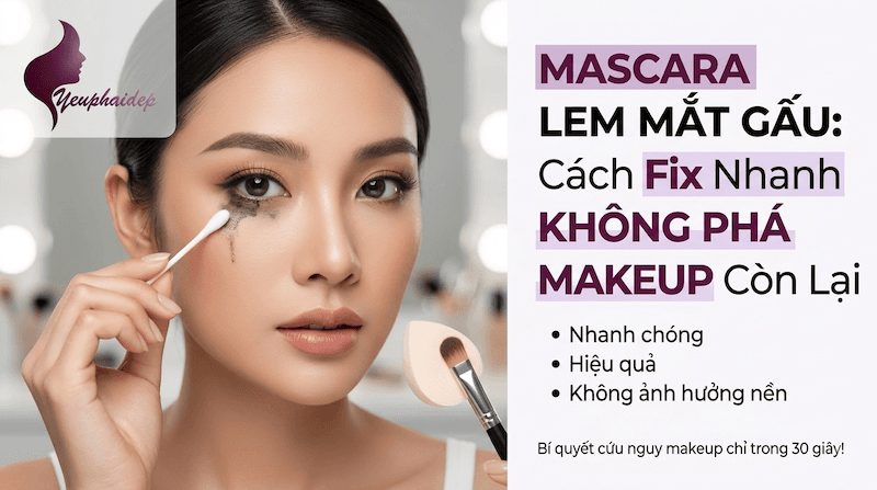 Mascara Lem Mắt Gấu: Cách Fix Nhanh Không Phá Makeup Còn Lại