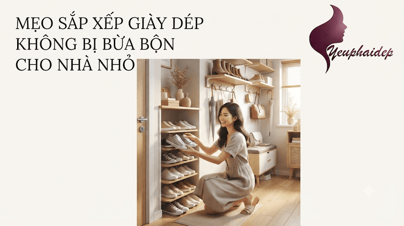 Mẹo sắp xếp giày dép không bị bừa bộn cho nhà nhỏ