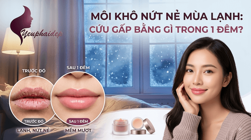 Môi Khô Nứt Nẻ Mùa Lạnh: Cứu Gấp Bằng Gì Trong 1 Đêm?