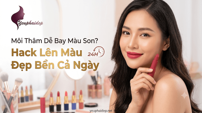 Môi Thâm Dễ Bay Màu Son? Hack Lên Màu Đẹp Bền Cả Ngày
