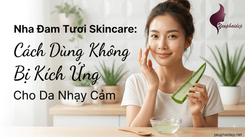 Nha Đam Tươi Skincare: Cách Dùng Không Bị Kích Ứng Cho Da Nhạy Cảm