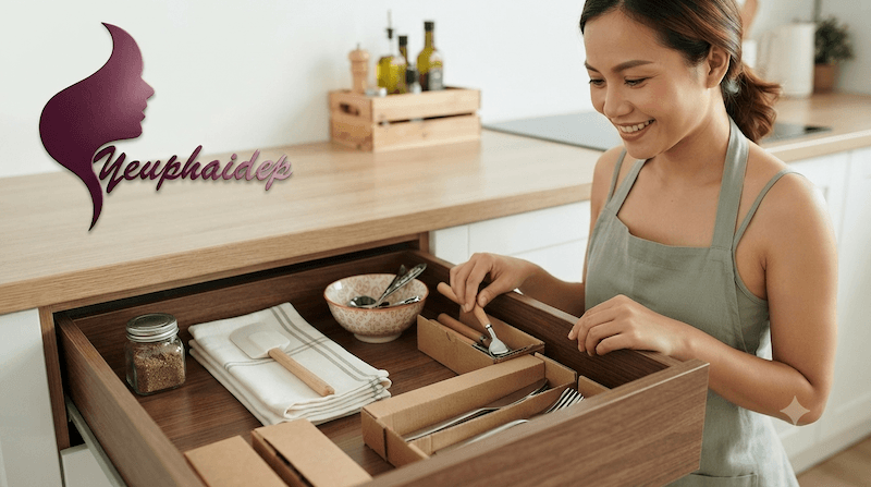 Sắp Xếp Ngăn Kéo Bếp Gọn Gàng Không Cần Mua Thêm Gì
