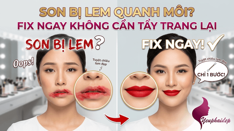 Son bị lem quanh môi? Fix ngay không cần tẩy trang lại