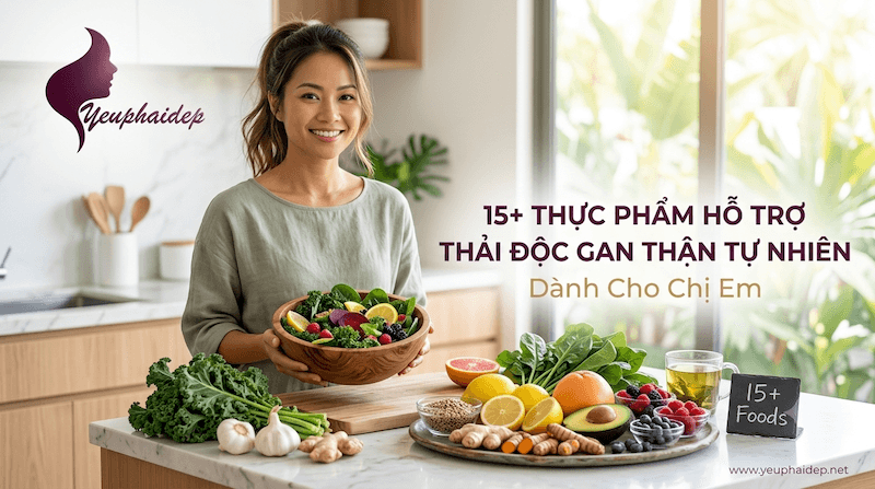 15+ Thực Phẩm Hỗ Trợ Thải Độc Gan Thận Tự Nhiên Cho Chị Em