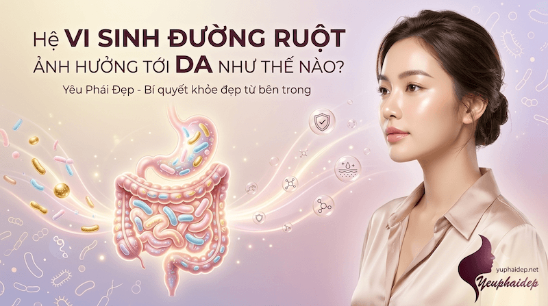 Hệ vi sinh đường ruột ảnh hưởng tới da như thế nào?
