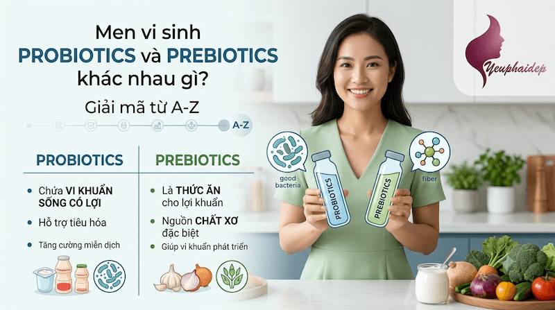 Men vi sinh Probiotics và Prebiotics khác nhau gì? Giải mã từ A-Z