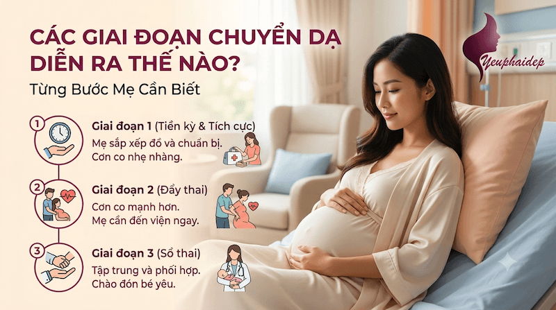 Các Giai Đoạn Chuyển Dạ Diễn Ra Thế Nào? Từng Bước Mẹ Cần Biết