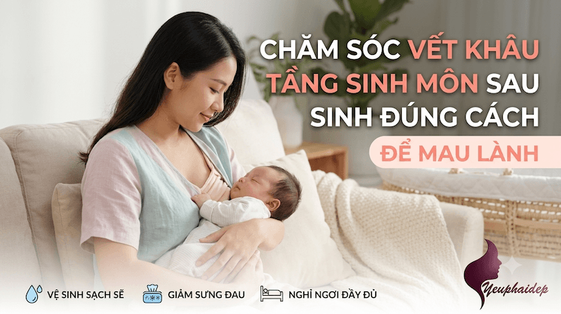 Chăm Sóc Vết Khâu Tầng Sinh Môn Sau Sinh Đúng Cách Để Mau Lành