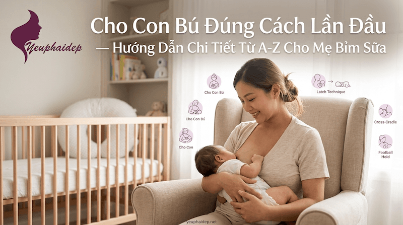 Cho Con Bú Đúng Cách Lần Đầu — Hướng Dẫn Chi Tiết Từ A-Z Cho Mẹ Bỉm Sữa