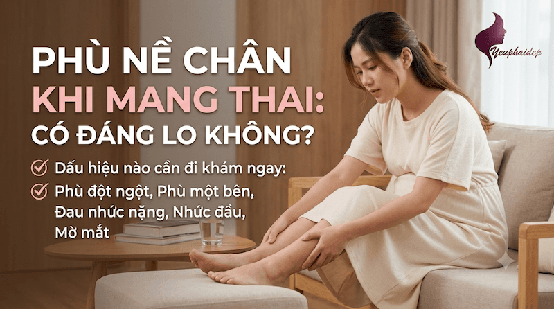 Phù nề chân khi mang thai có đáng lo không? Dấu hiệu nào cần đi khám ngay