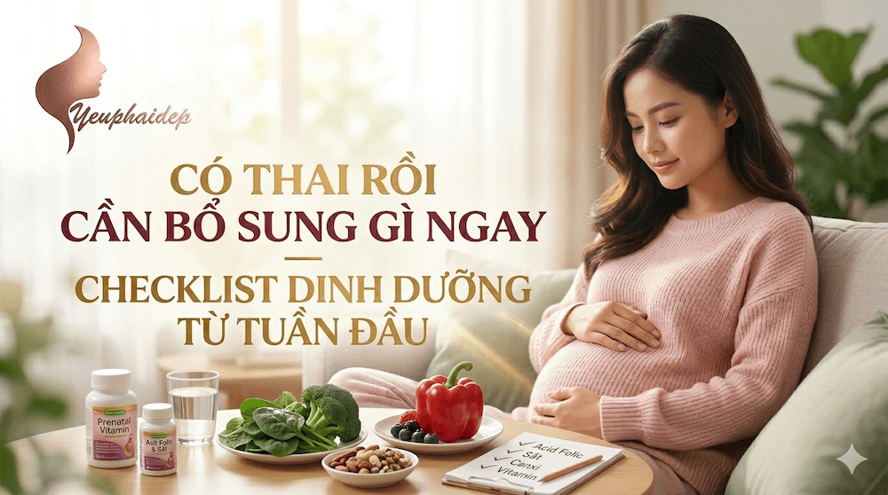 Có Thai Rồi Cần Bổ Sung Gì Ngay — Checklist Dinh Dưỡng Từ Tuần Đầu