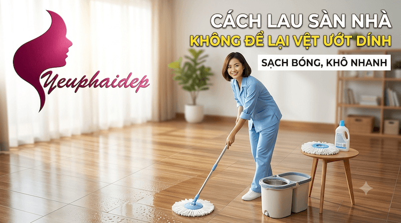 Cách Lau Sàn Nhà Không Để Lại Vệt Ướt Dính — Sạch Bóng, Khô Nhanh