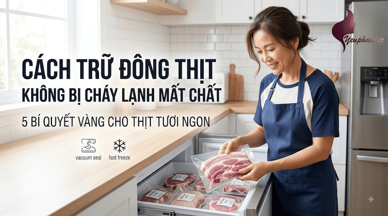 Cách trữ đông thịt không bị cháy lạnh mất chất