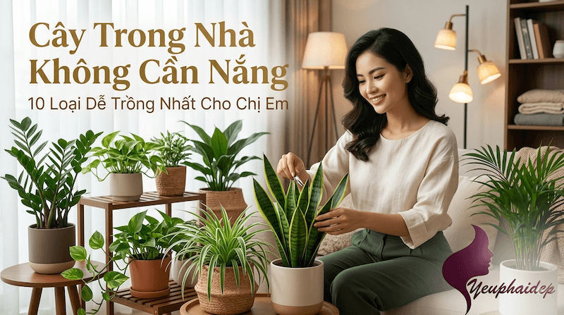 Cây Trong Nhà Không Cần Nắng: 10 Loại Dễ Trồng Nhất Cho Chị Em