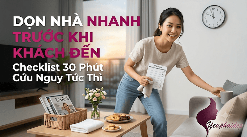 Dọn Nhà Nhanh Trước Khi Khách Đến – Checklist 30 Phút Cứu Nguy Tức Thì